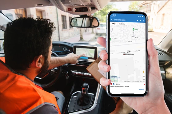 tracking the position and behaviour of a delivery driver